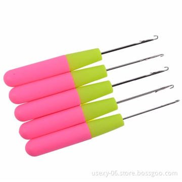 Wholesale Big Plastic Handle Hook Pulling Hook Needle Ventilating Wig Needle In Hair Extension Tools